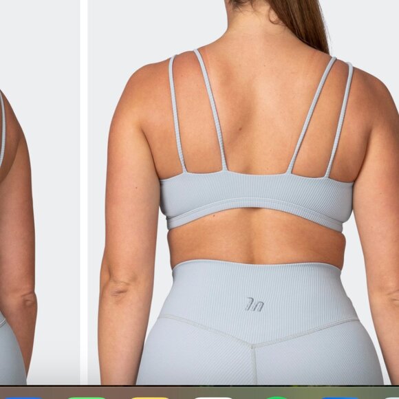 Muscle Nation All Day Rib Bra SMALL White - Picture 4 of 4